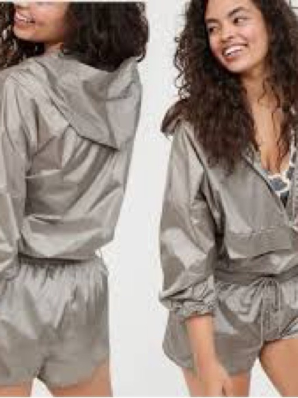 NWT OFFLINE by aerie Metallic Silver (only) Shorts